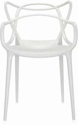 Chaise avec accoudoirs blanche Masters - Kartell