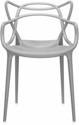 Chaise avec accoudoirs grise Masters - Kartell