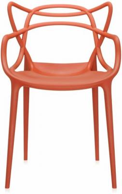 Chaise avec accoudoirs rouge Masters - Kartell