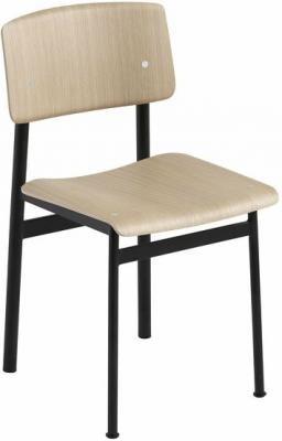 Muuto Chaise Loft - Ch&ecirc;ne/ noir - sans accoudoirs