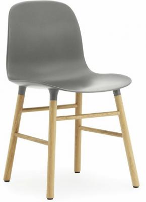 Normann Copenhagen Chaise Form avec structure en bois - gris - Ch&ecirc;ne