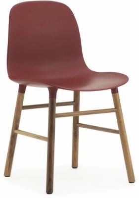 Normann Copenhagen Chaise Form avec structure en bois - rouge - Noyer