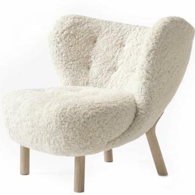 Fauteuil Little Petra VB1 - ch&ecirc;ne huil&eacute; - sheepskin moonlight