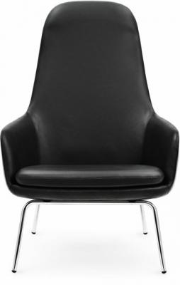 Fauteuil Era dossier haut - Chrome/ Tango Cuir 41599