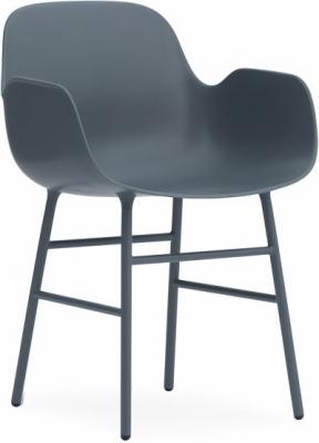 Normann Copenhagen Fauteuil Form avec structure en m&eacute;tal - bleu