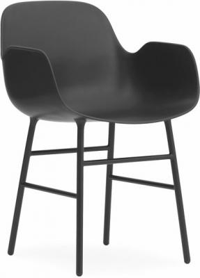 Normann Copenhagen Fauteuil Form avec structure en m&eacute;tal - noir