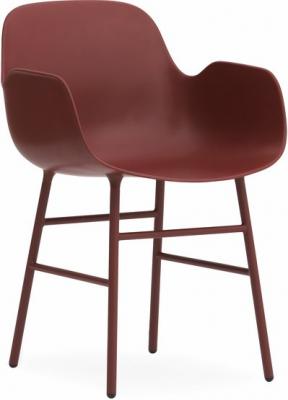 Normann Copenhagen - Fauteuil Form,&nbsp;pi&eacute;tement en acier / rouge