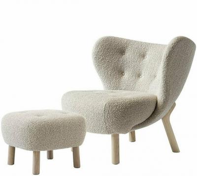 Fauteuil VB1 et Pouf ATD1 Little Petra - ch&ecirc;ne huil&eacute; - karakorum 003