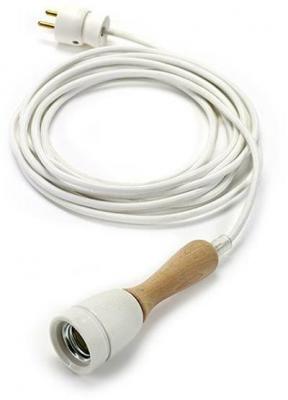 STUDIO SIMPLE-Lampe &agrave; poser Baladeuse C&eacute;ramique & Bois L500cm