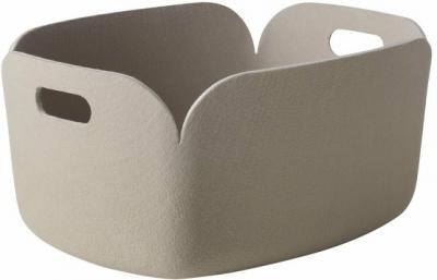 Muuto Corbeille de rangement Restore, carr&eacute;e - Sable