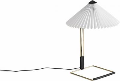 HAY Matin 300 lampe &agrave; poser LED Plissee, blanche