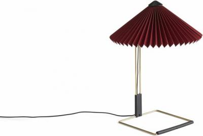 Lampe &agrave; poser - MATIN Rouge oxyde S : &Oslash; 30 x H 38 cm