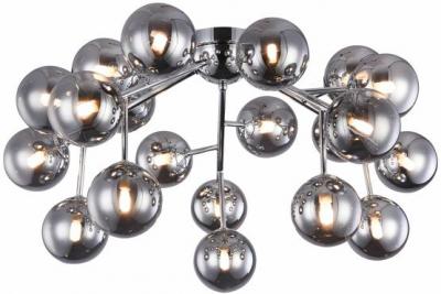 Maytoni Dallas plafonnier, 20 sph&egrave;res verre chrom&eacute;