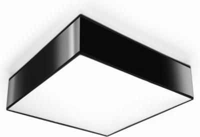 Plafonnier carr&eacute; design HORAS - L.35 cm - Noir