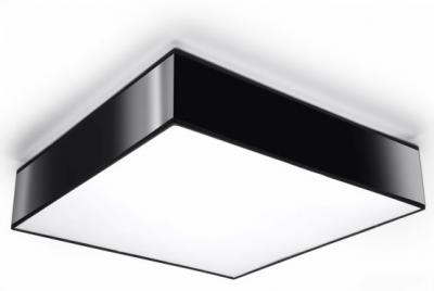 Plafonnier carr&eacute; design HORUS - L. 45 cm - Noir