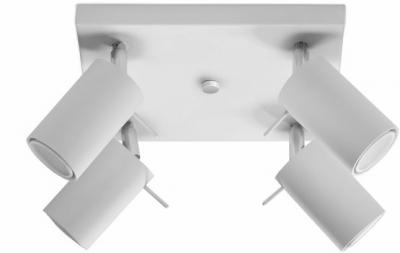 Plafonnier en acier blanc Ring 4 - Sollux
