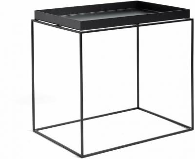 Table basse - TRAY Acier L 40cm x P 60cm x H 54cm Noir