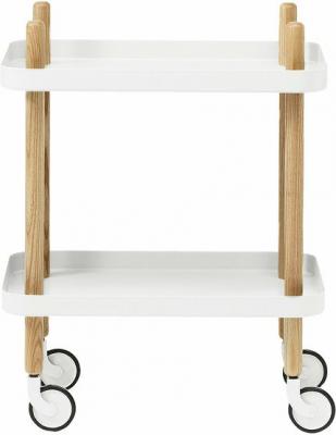 Normann Copenhagen Chariot de service Block Table - blanc