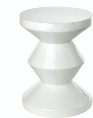 Tabouret blanc laqu&eacute; Zig Zag - Pols Potten