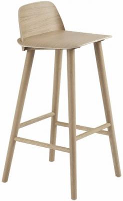 Tabouret de bar 75 cm en ch&ecirc;ne naturel Nerd - Muuto