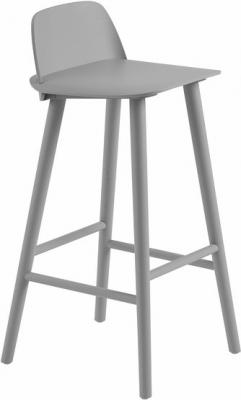 Tabouret de bar Nerd fr&ecirc;ne gris H89 cm - Muuto