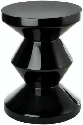 Tabouret noir laqu&eacute; Zig Zag - Pols Potten
