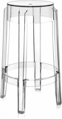 Kartell - Charles Ghost Tabouret de bar H 65 cm, transparent