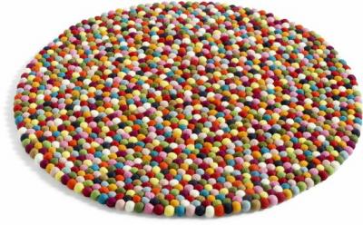 Tapis rond en laine multicolore Pinocchio 90 cm - HAY
