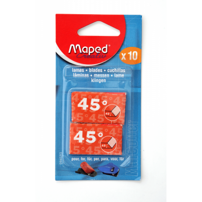 MAPED Lames 45&deg; - Lot de 10