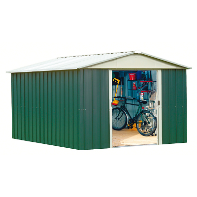 abri de jardin m&eacute;tal 12,00m&sup2; - 1013geyz - yardmaster - vert