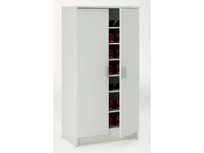 Meuble &agrave;&nbsp;chaussures 21 paires l54cm camden blanc perle