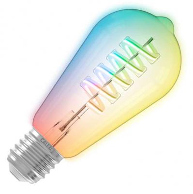 Ampoules connect&eacute;es Calex Ampoule LED Filament connectee ST64 RGBW E27
