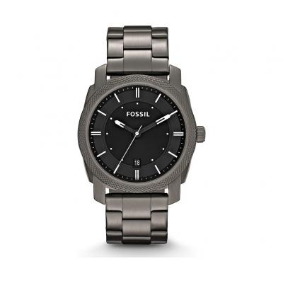 Fossil Men Montre Machine En Acier Inoxydable Fum&eacute; Gris - One size