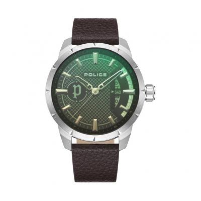 Police Pewjb2226902 Watch Marron,Argent&eacute;