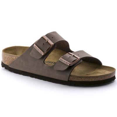 Birkenstock Mixte Arizona Birko-flor Nubuck Large Mules, Marron, 40 EU