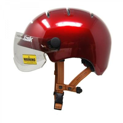 Casque de v&eacute;lo urbain avec visi&egrave;re Kask 4 a&eacute;rations Taille L Bordeaux