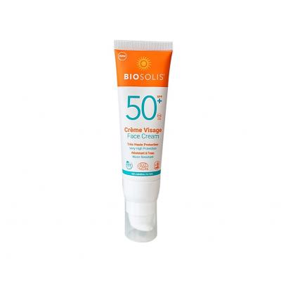 Biosolis - Cr&egrave;me Solaire Min&eacute;rale Visage BIO SPF50+ - 50 ml