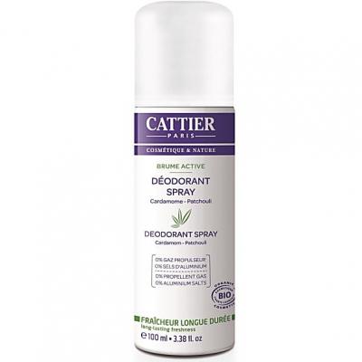 Cattier D&eacute;odorant Brume Active Fra&icirc;cheur Longue Dur&eacute;e Bio 100ml