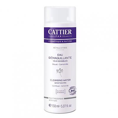 Cattier P&eacute;tale d'iris - eau d&eacute;maquillante yeux sensibles, 150ml
