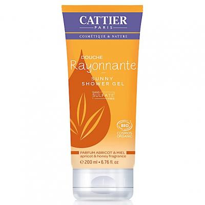 Cattier Gel Douche Ensoleill&eacute;e Sans Sulfates Abricot Miel, 200ml