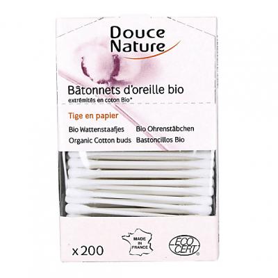 Douce Nature B&acirc;tonnets d'Oreilles Bio 200 b&acirc;tonnets