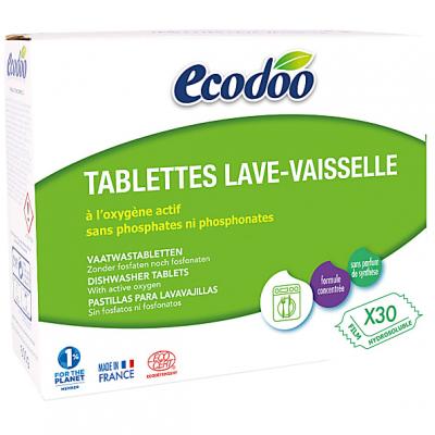 ECODOO Tablettes Lave-vaisselle Hydrosoluble 30 Lavages - 600 g