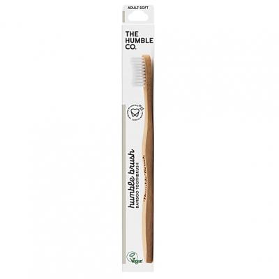Humble Brush Brosse &agrave; dents en bambou pour adultes blanc tendre 4 pcs.