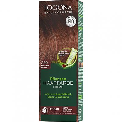 Logona Cr&egrave;me de coloration v&eacute;g&eacute;tale 230 brun ch&acirc;taigne 150ml