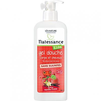 Natessance Kids Bio Shampoing Douche Fraise Vanille 500ml