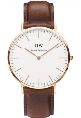 Montre Homme Classic Blanc DW00100006 Rose Daniel Wellington