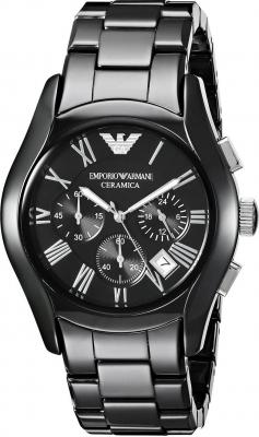 Montre Homme Emporio Armani Ceramica AR1400 en c&eacute;ramique noire