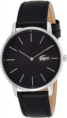 Montre Homme Lacoste Moon 2011016 Bracelet Cuir Noir Fond Noir