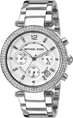 Montre Michael Kors Parker MK5353 argent&eacute;e orn&eacute;e de strass