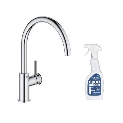 Robinet mitigeur cuisine Grohe Start bec haut + nettoyant